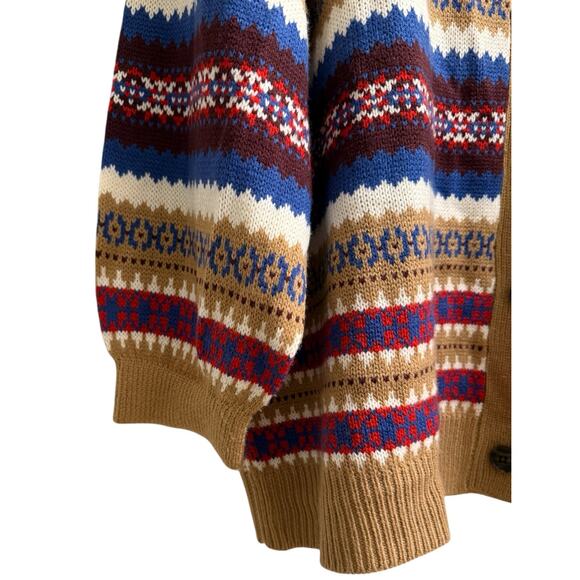Lane Bryant Fair Isle Cardigan Button Up Sweater 22/24 Acrylic Academia Cozy - Picture 4 of 9